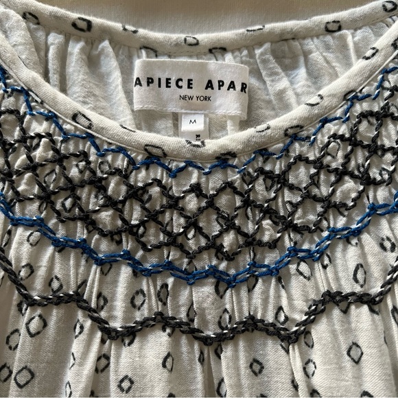 Apiece Apart Aborsano Dress in Dipped Shibori - Dip Tie Dye Boho Smocked - Picture 8 of 16